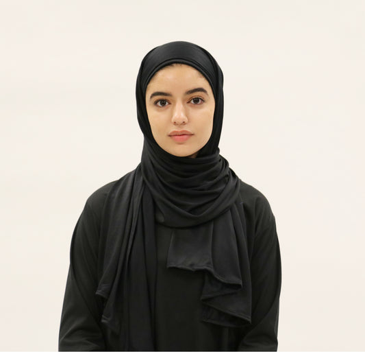 Organic Bamboo Jersey Wrap - Black