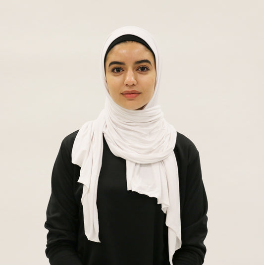 Organic Bamboo Jersey Wrap - White