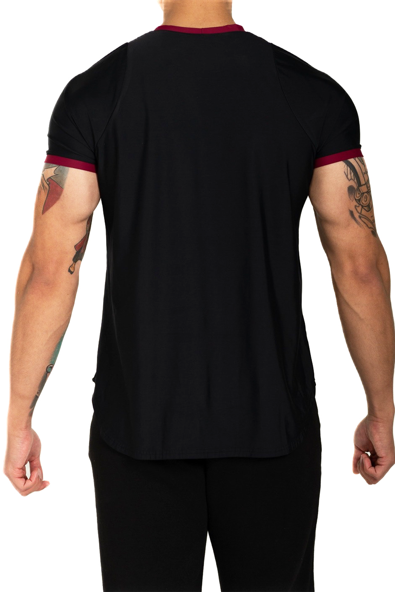 Functional T-Shirt -Black/Maroon