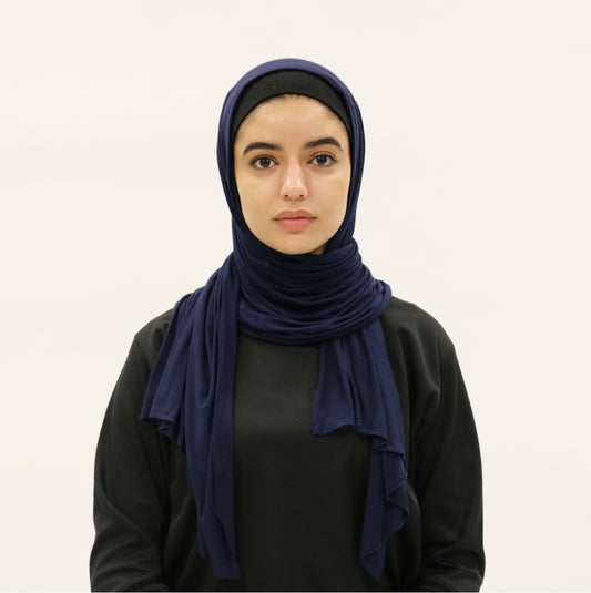 Organic Bamboo Jersey Wrap - Navy